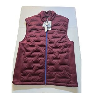 North‎ End Mens Burgundy Puffer Vest Warmth Technology Size M RN108030